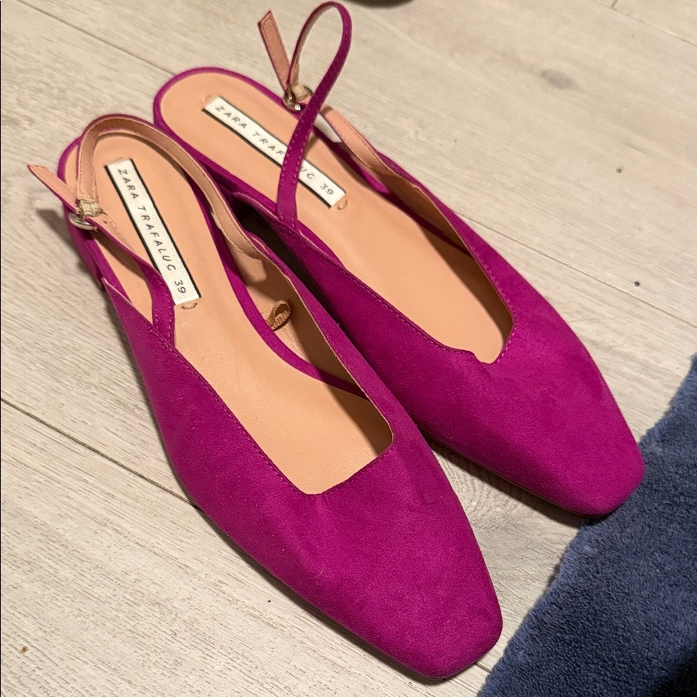 Zara Fuchsia Slingback Flats